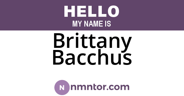 Brittany Bacchus