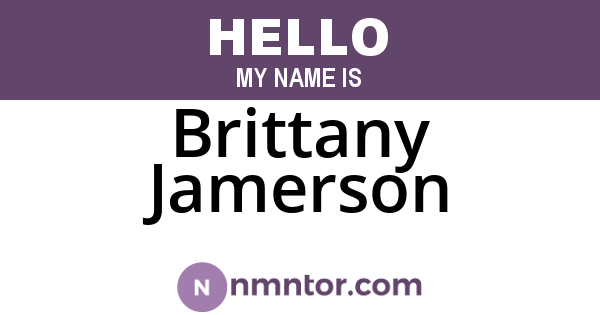 Brittany Jamerson