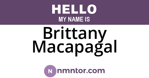 Brittany Macapagal