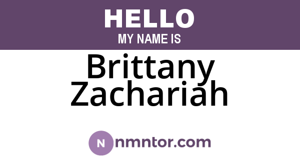 Brittany Zachariah