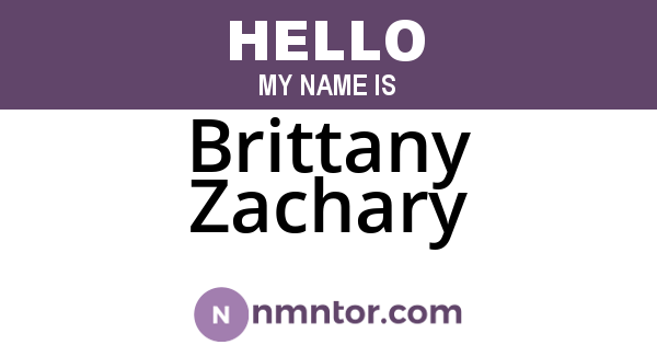 Brittany Zachary