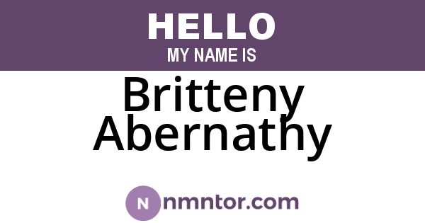 Britteny Abernathy