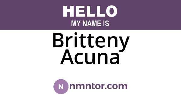 Britteny Acuna