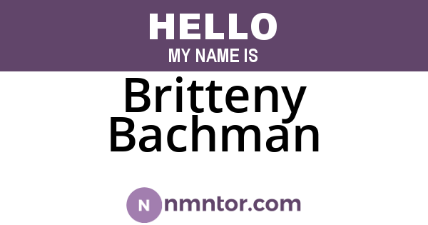 Britteny Bachman