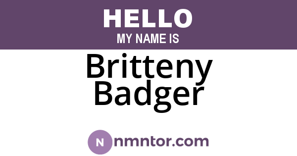 Britteny Badger