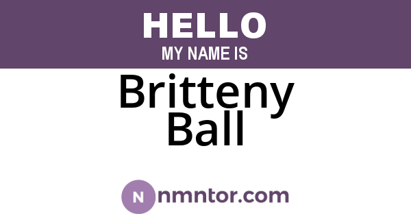 Britteny Ball