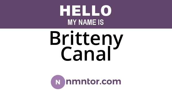 Britteny Canal