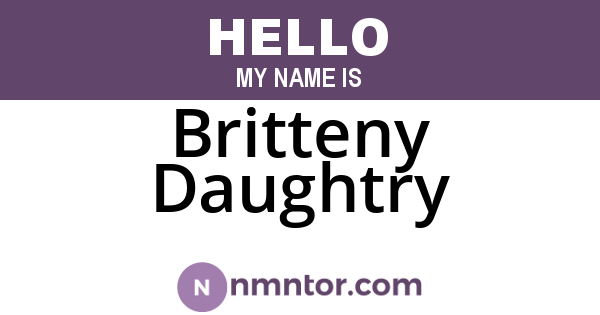Britteny Daughtry
