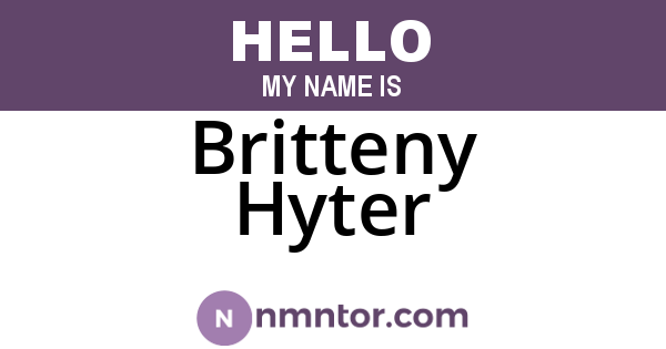 Britteny Hyter