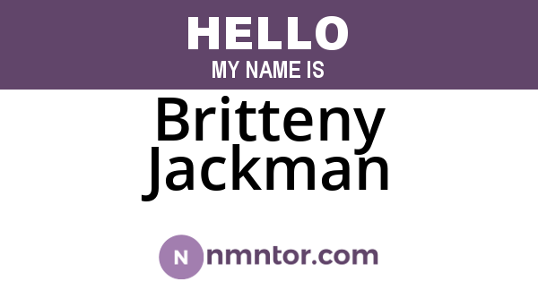 Britteny Jackman