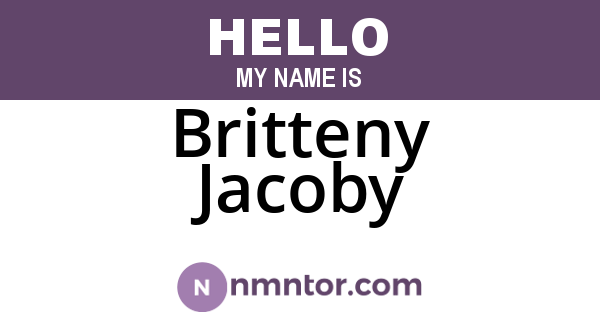 Britteny Jacoby