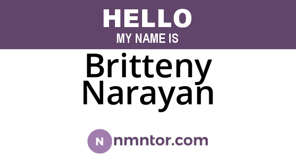 Britteny Narayan