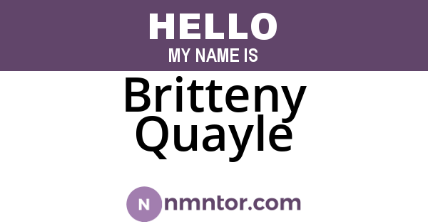 Britteny Quayle