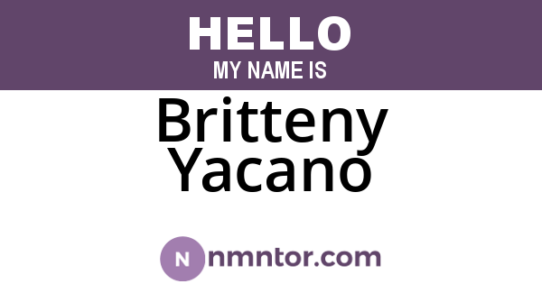 Britteny Yacano