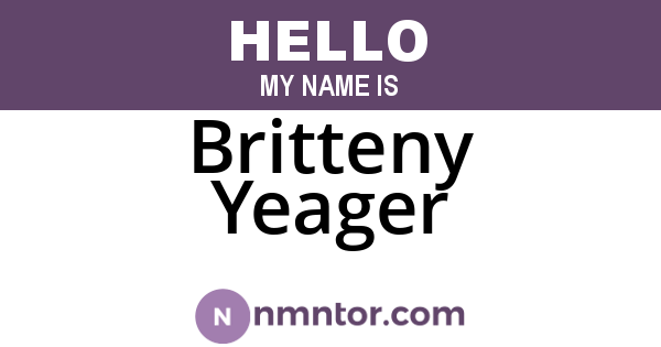 Britteny Yeager