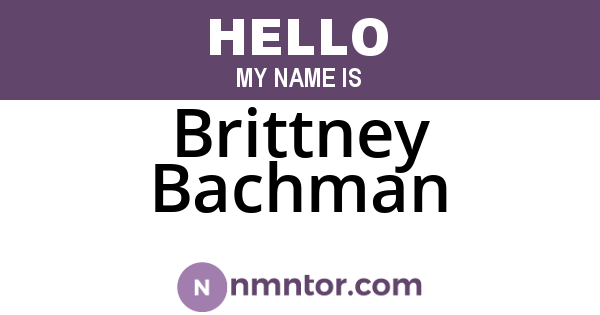 Brittney Bachman