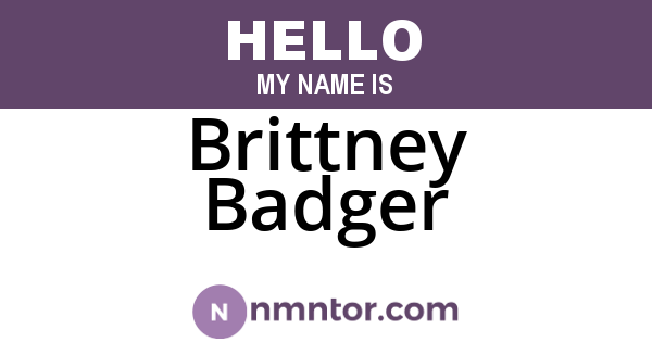 Brittney Badger