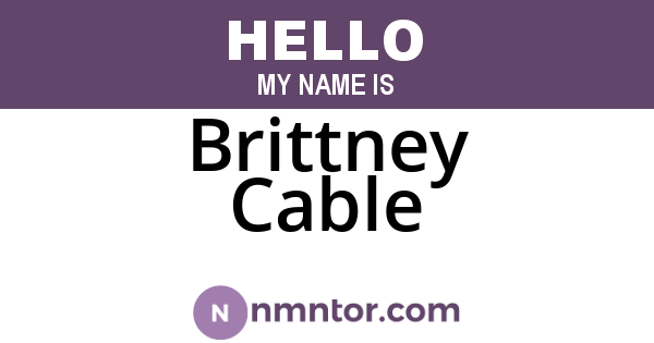 Brittney Cable