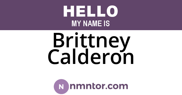 Brittney Calderon