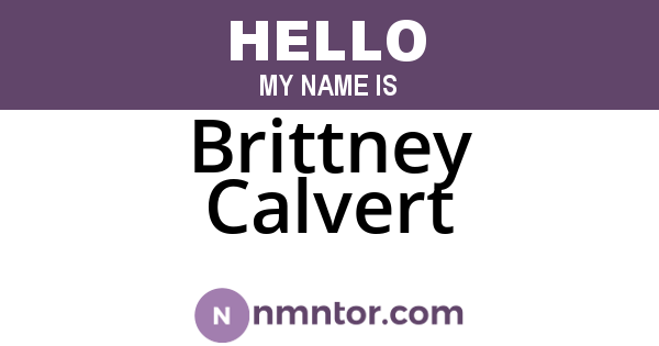 Brittney Calvert