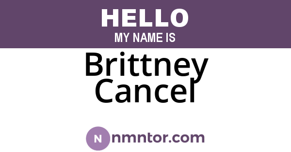 Brittney Cancel