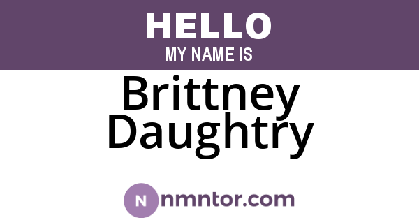 Brittney Daughtry