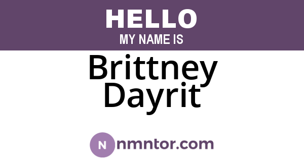 Brittney Dayrit