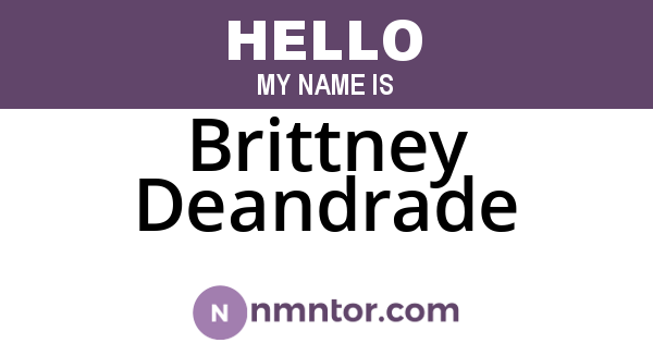 Brittney Deandrade
