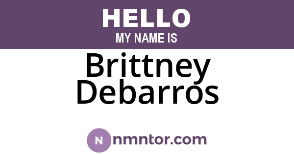 Brittney Debarros