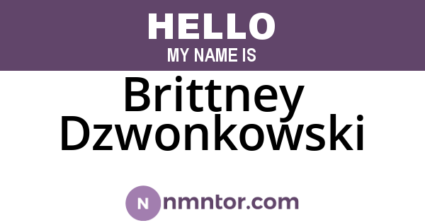 Brittney Dzwonkowski