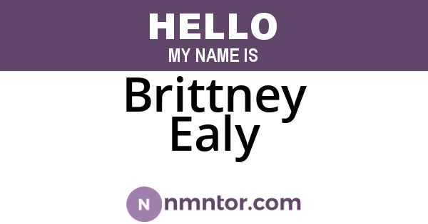 Brittney Ealy