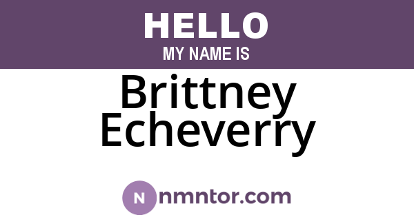 Brittney Echeverry