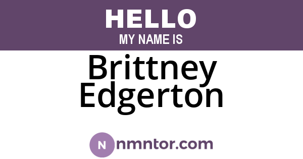 Brittney Edgerton