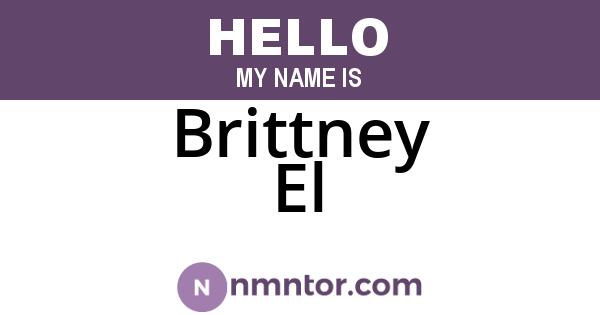 Brittney El