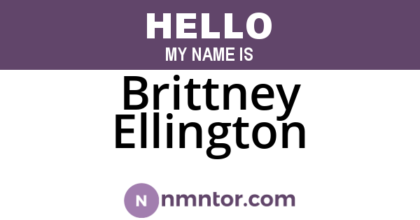 Brittney Ellington