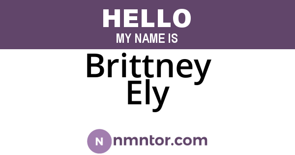 Brittney Ely