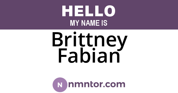 Brittney Fabian