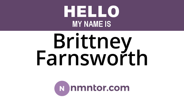 Brittney Farnsworth