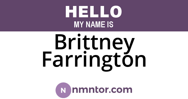 Brittney Farrington
