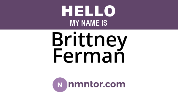 Brittney Ferman