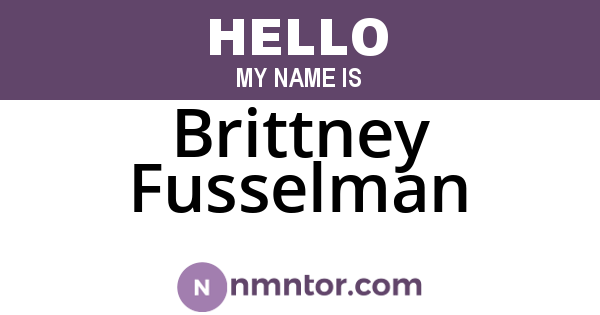 Brittney Fusselman
