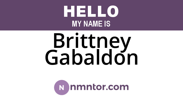 Brittney Gabaldon