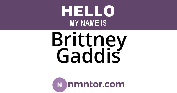 Brittney Gaddis