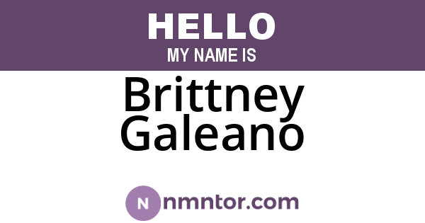 Brittney Galeano