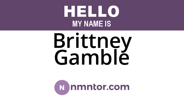 Brittney Gamble