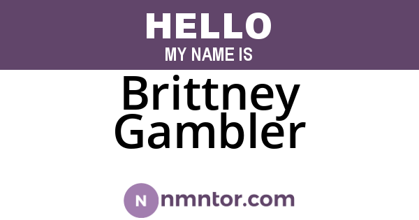 Brittney Gambler