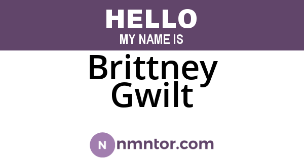 Brittney Gwilt