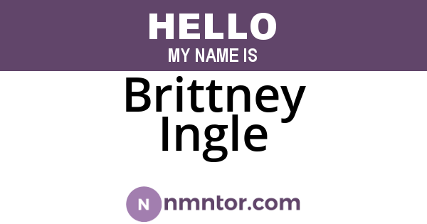 Brittney Ingle