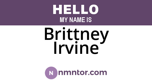Brittney Irvine