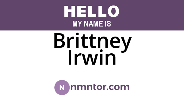 Brittney Irwin